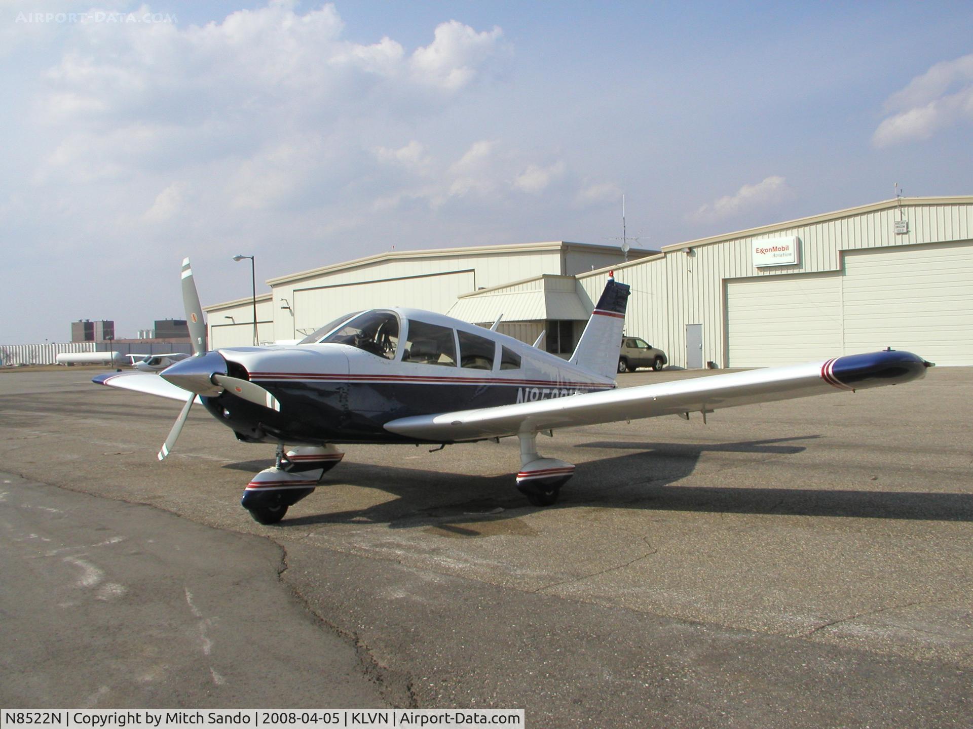 N8522N, 1969 Piper PA-28-235 C/N 28-11321, Parked on the ramp at Airlake.
