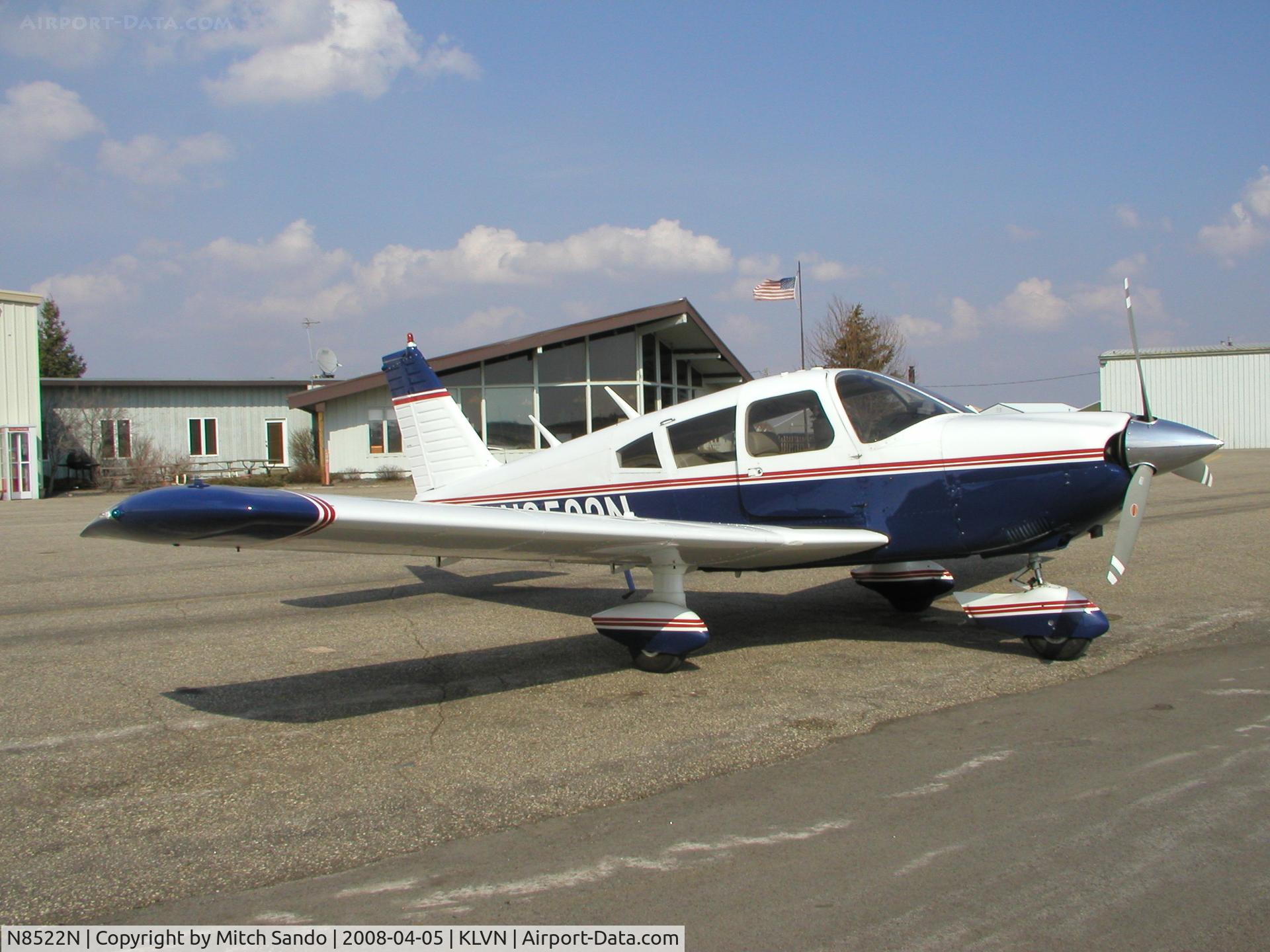 N8522N, 1969 Piper PA-28-235 C/N 28-11321, Parked on the ramp at Airlake.