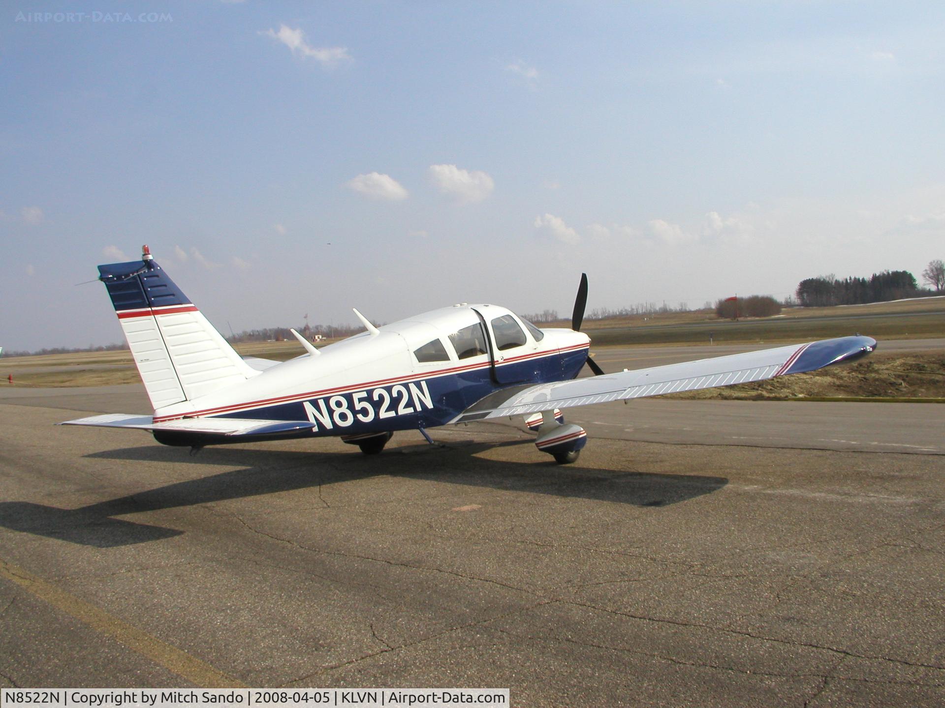 N8522N, 1969 Piper PA-28-235 C/N 28-11321, Parked on the ramp at Airlake.