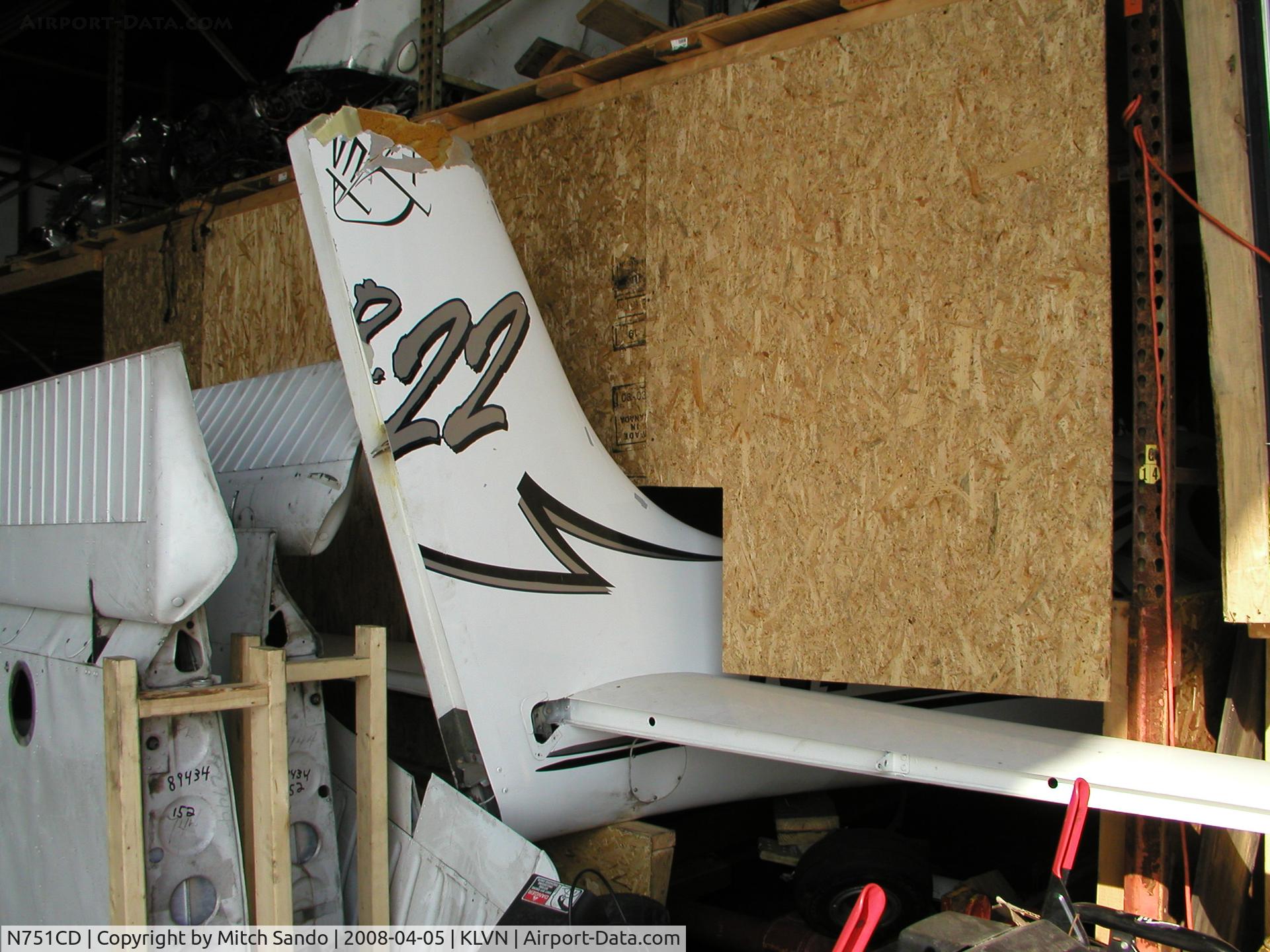 N751CD, Cirrus SR22 C/N 0044, What's left of a Cirrus after it crashed in South Dakota back in '06.