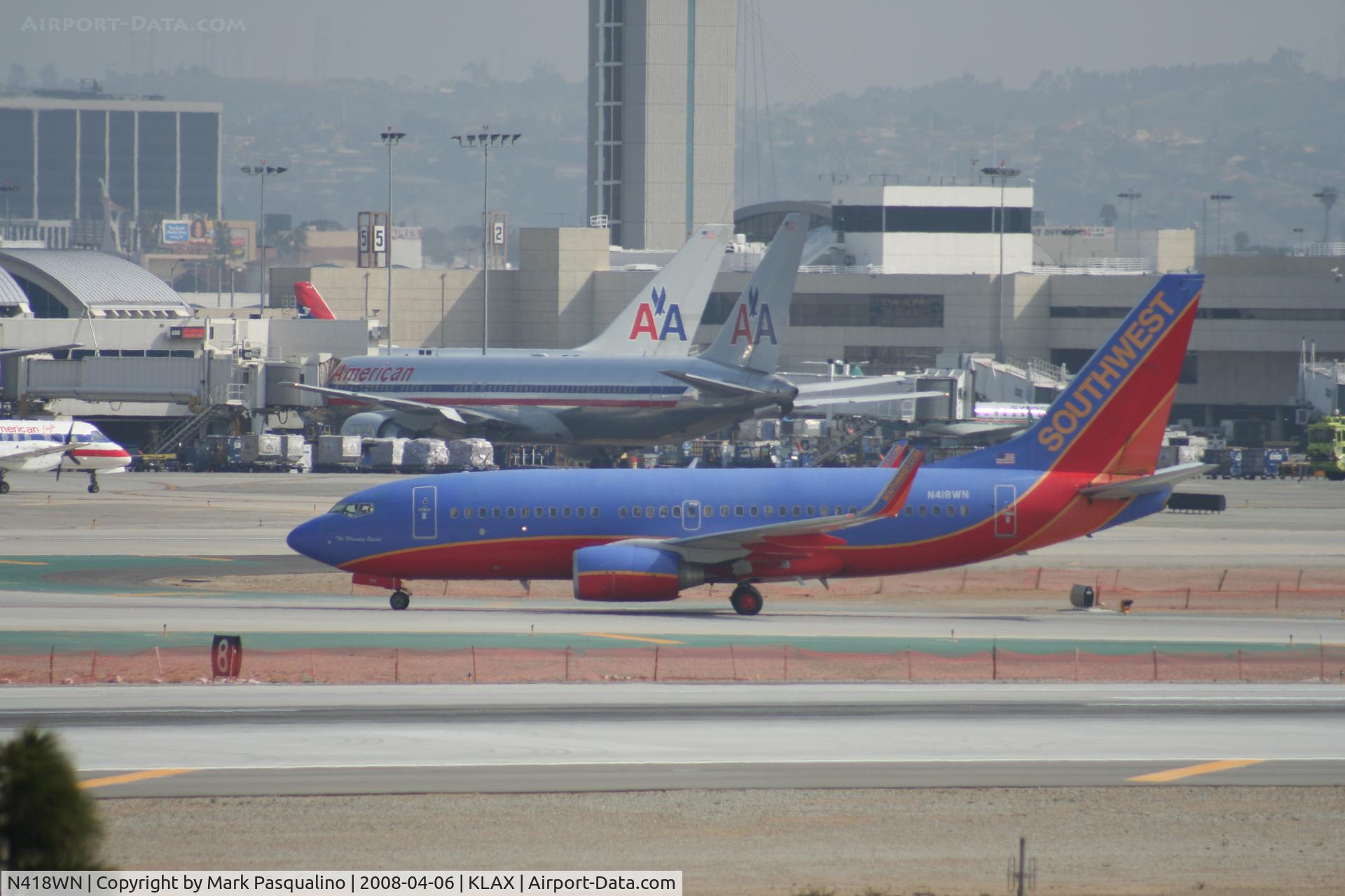 N418WN, 2001 Boeing 737-7H4 C/N 29823, Boeing 737-700