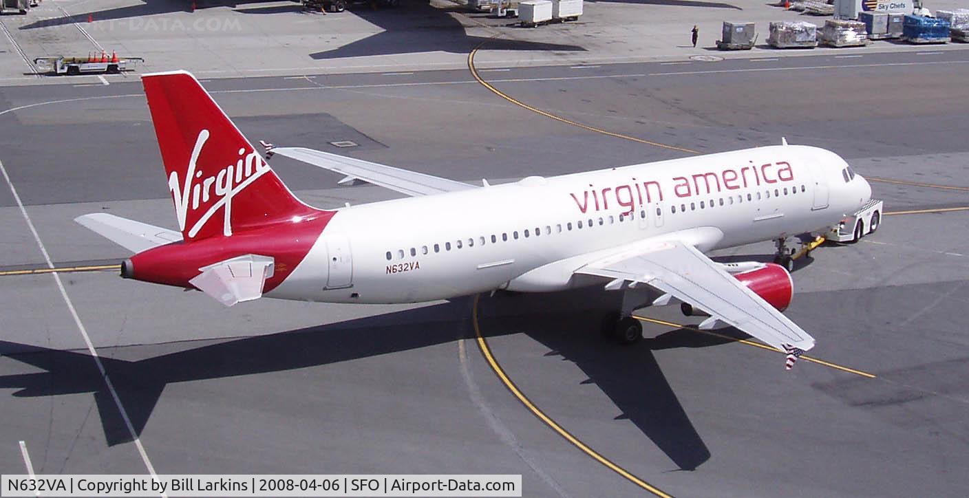 N632VA, 2007 Airbus A320-214 C/N 3155, Ready to be towed