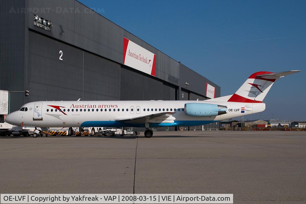 OE-LVF, 1993 Fokker 100 (F-28-0100) C/N 11483, Austrian Arrows Fokker 100
