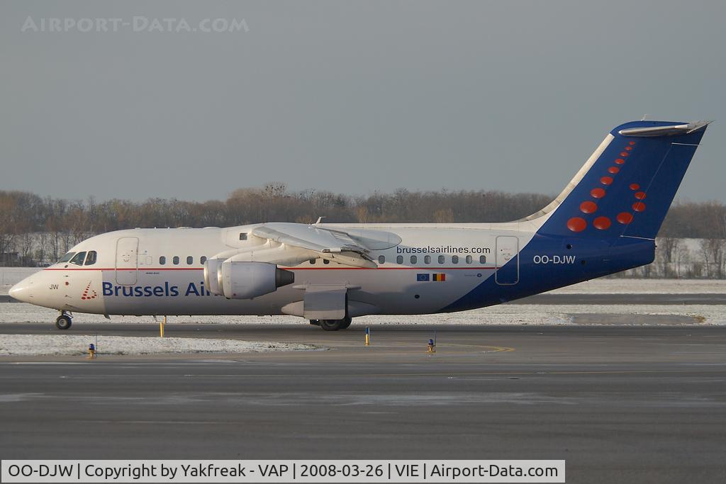 OO-DJW, 1996 British Aerospace Avro 146-RJ85 C/N E.2296, Brussels Airlines Bae 146