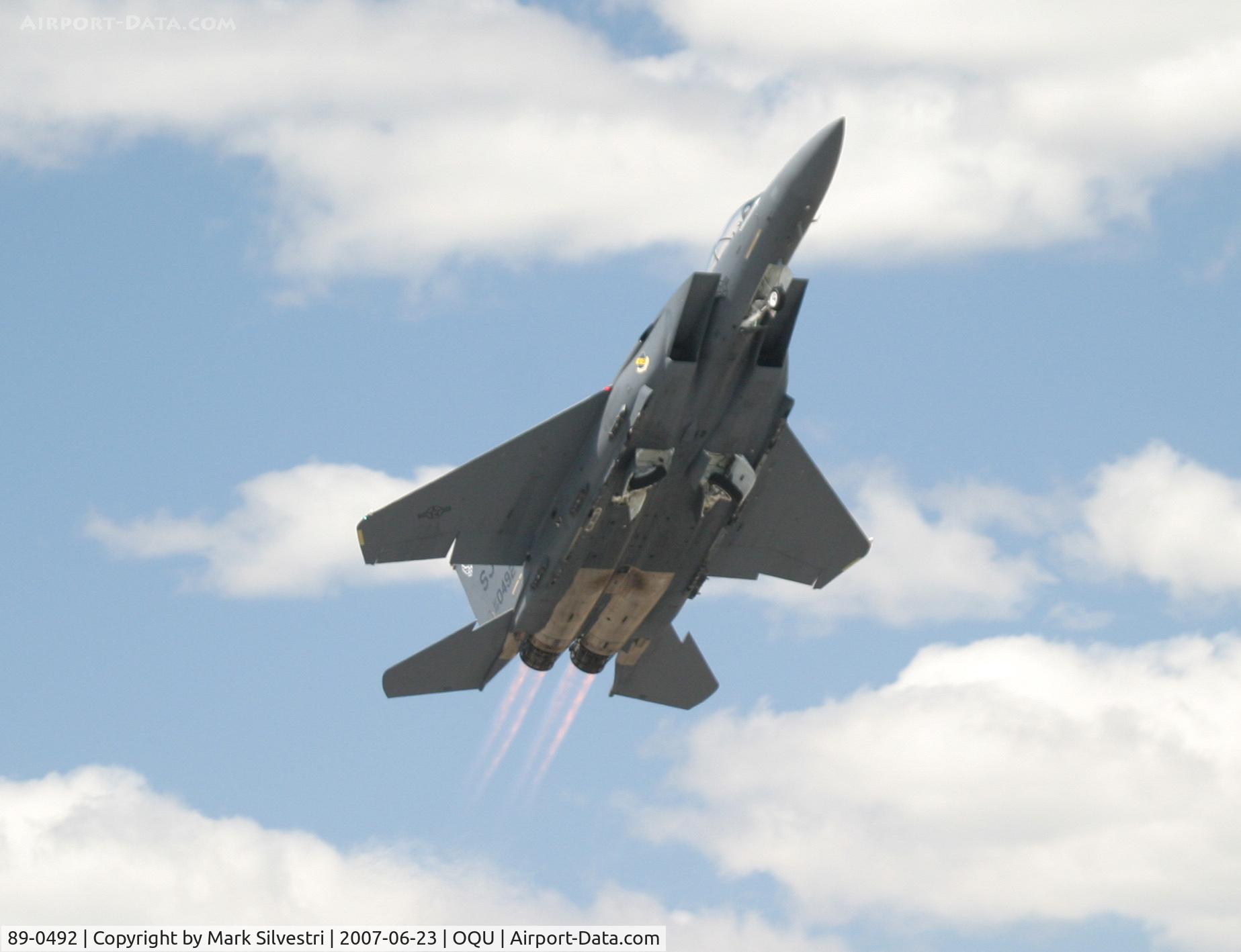 89-0492, 1989 McDonnell Douglas F-15E Strike Eagle C/N 1139/E114, Quonset Point, RI 2007 - F-15E Strike Eagle