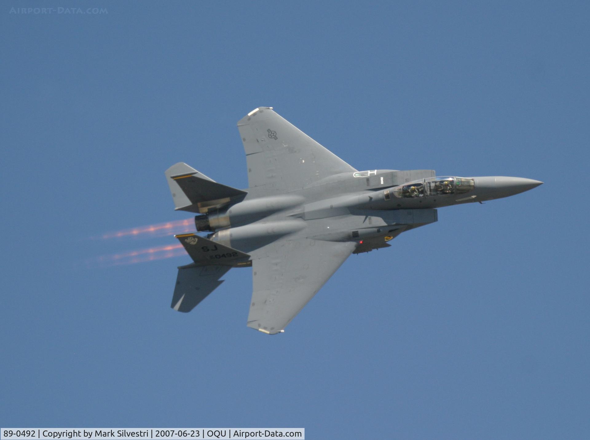 89-0492, 1989 McDonnell Douglas F-15E Strike Eagle C/N 1139/E114, Quonset Point, RI 2007