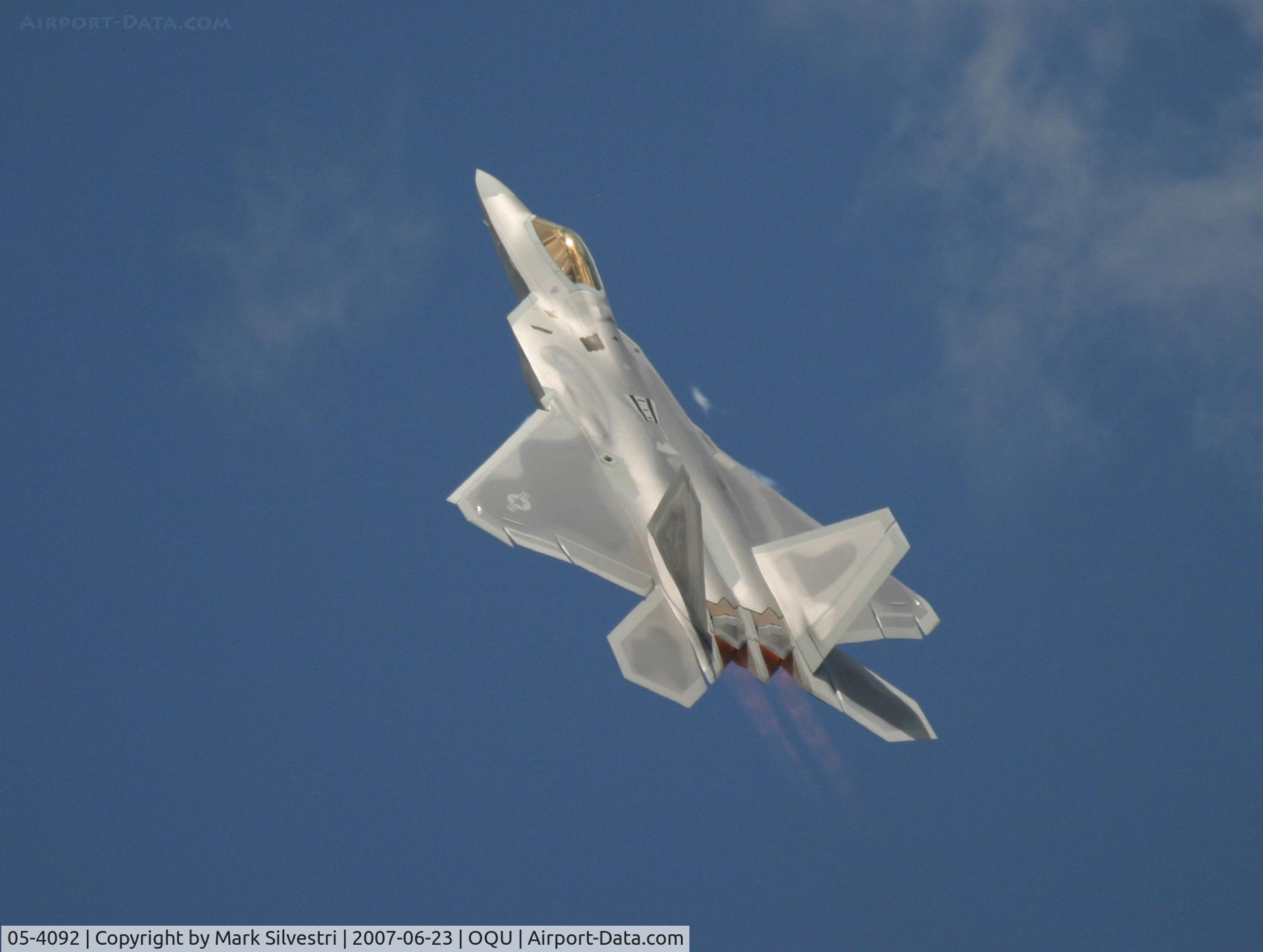 05-4092, Lockheed Martin F-22A Raptor C/N 4092, Quonset Point, RI 2007 - F-22A