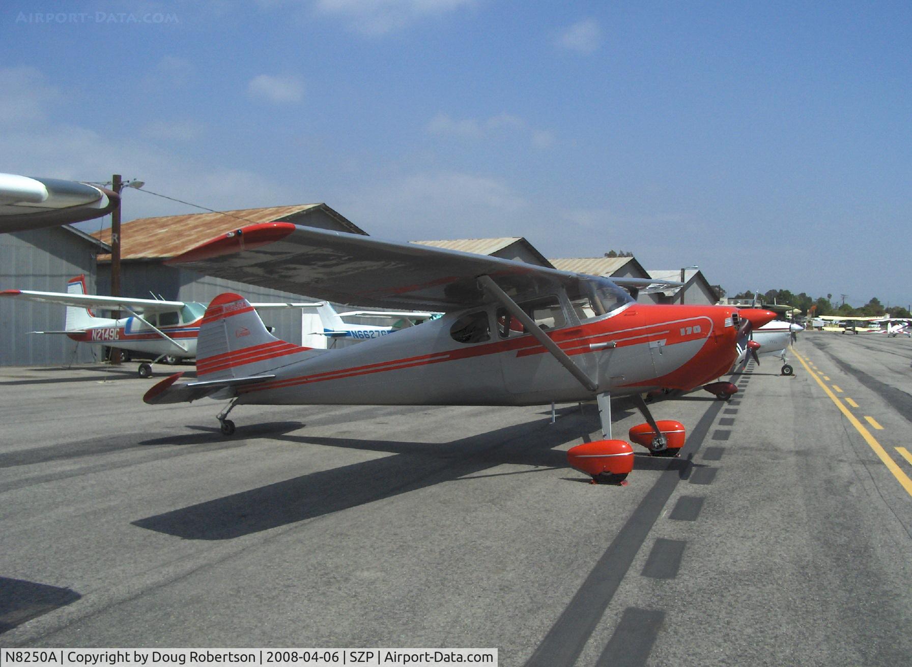 N8250A, 1952 Cessna 170B C/N 25102, 1952 Cessna 170B, Continental C-145-2 145 Hp