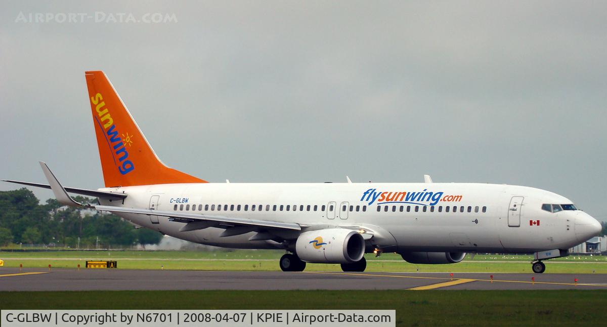 C-GLBW, 2003 Boeing 737-8Q8 C/N 30671, Sunwing is the other major airline with scheduled service to Toronto out of St Pete/Clearwater.