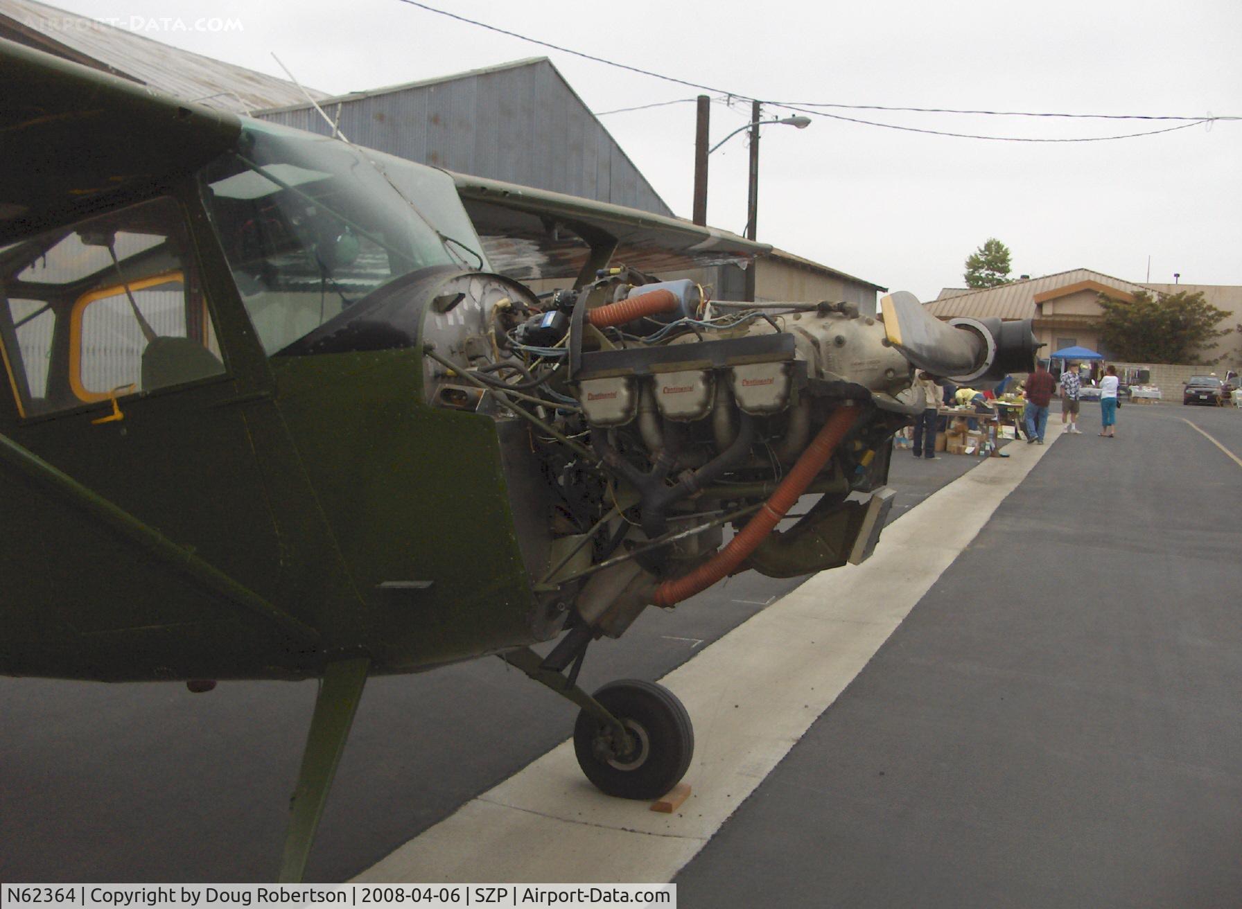 N62364, 1953 Cessna 305A C/N 23484, 1953 Cessna 305A as U S Army L-19A BIRD DOG, Continental E-225 225 Hp, constant speed prop, engine uncowled