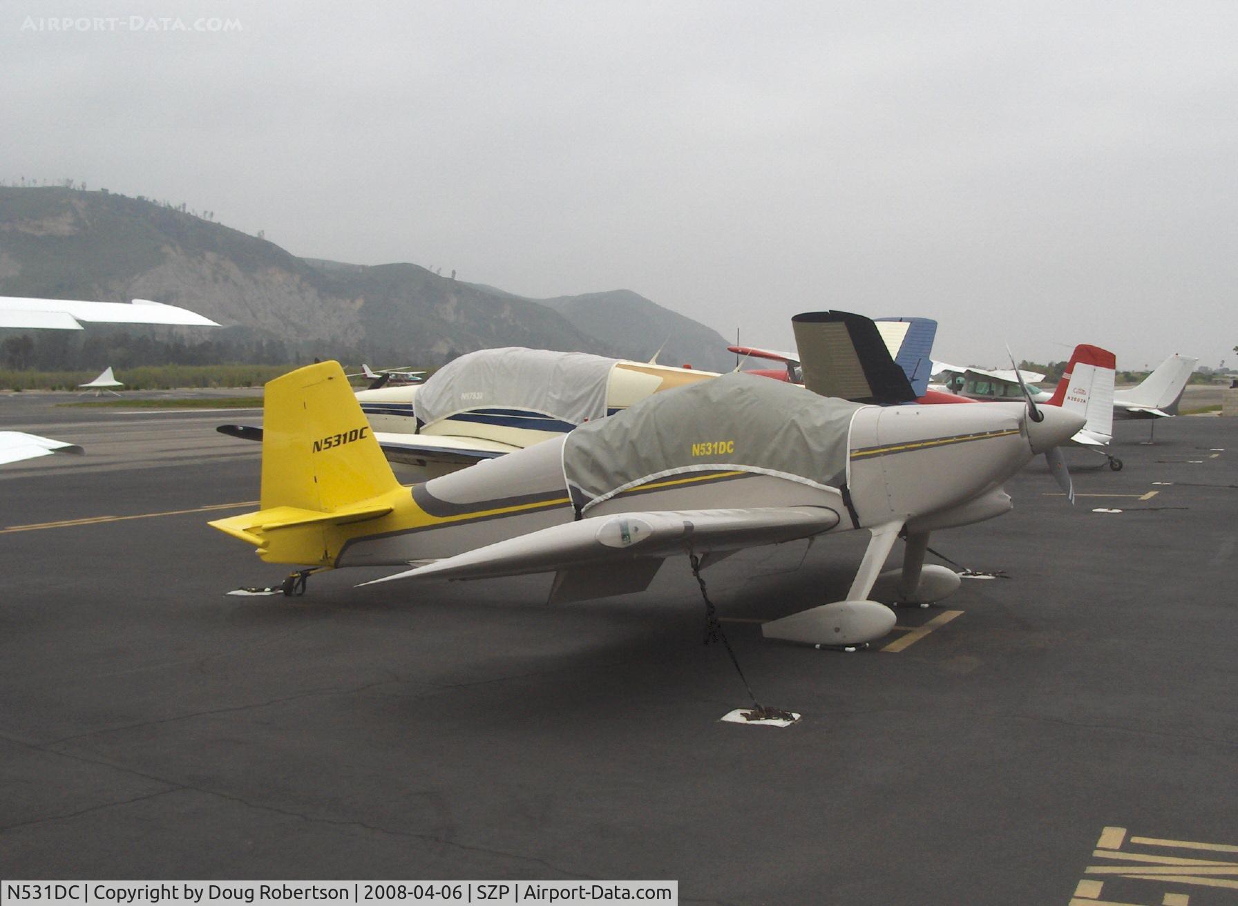 N531DC, 2007 Vans RV-7 C/N 72814, 2007 Simmons VAN's RV-7, Mattituck TMX IO-360 180 Hp
