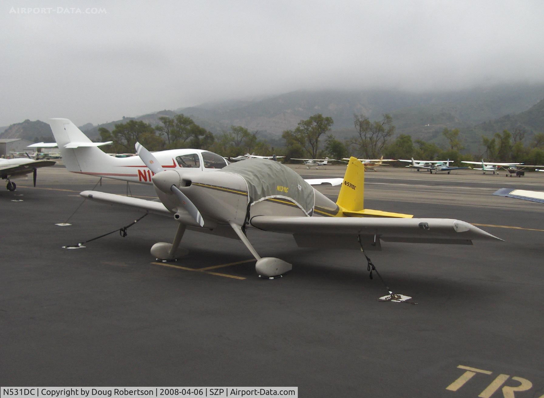 N531DC, 2007 Vans RV-7 C/N 72814, 2007 Simmons VAN's RV-7, Mattituck TMX IO-360 180 Hp