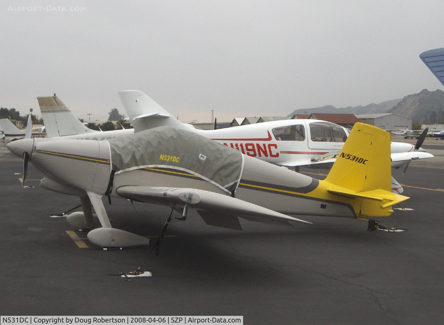 N531DC, 2007 Vans RV-7 C/N 72814, 2007 Simmons VAN's RV-7, Mattituck TMX IO-360 180 Hp