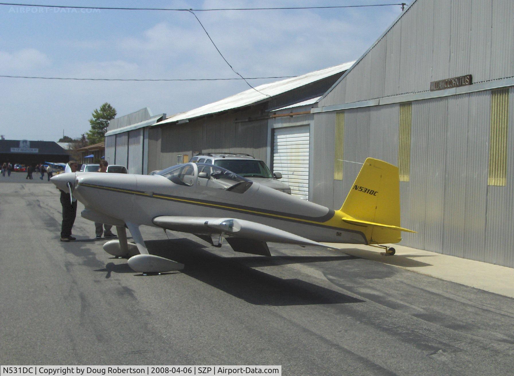N531DC, 2007 Vans RV-7 C/N 72814, 2007 Simmons VAN's RV-7, Mattituck TMX IO-360 180 Hp