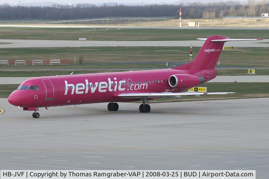 HB-JVF, 1993 Fokker 100 (F-28-0100) C/N 11466, Helvetic Airways Fokker 100