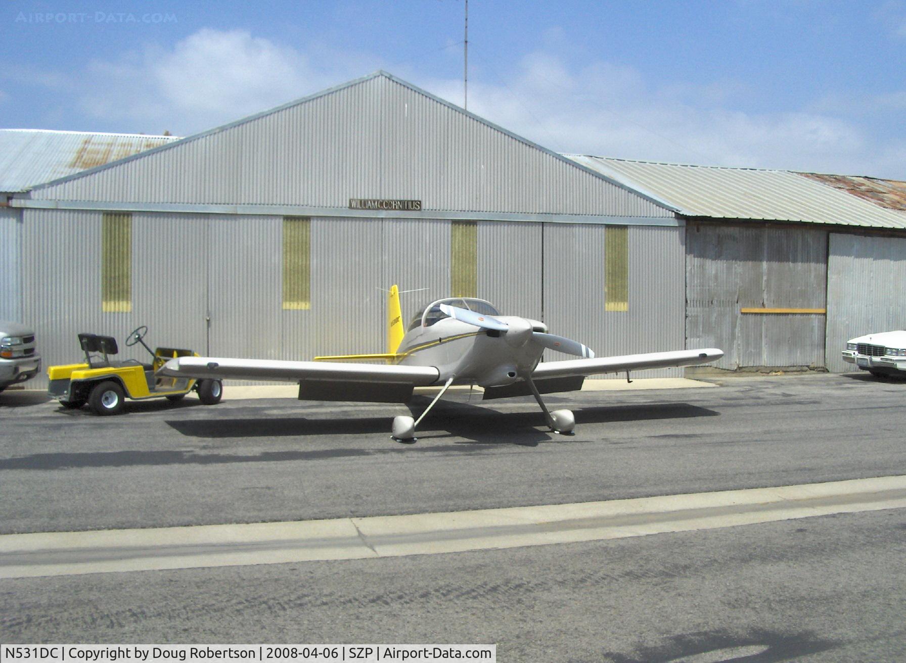 N531DC, 2007 Vans RV-7 C/N 72814, 2007 Simmons VAN's RV-7, Mattituck TMX IO-360 180 Hp
