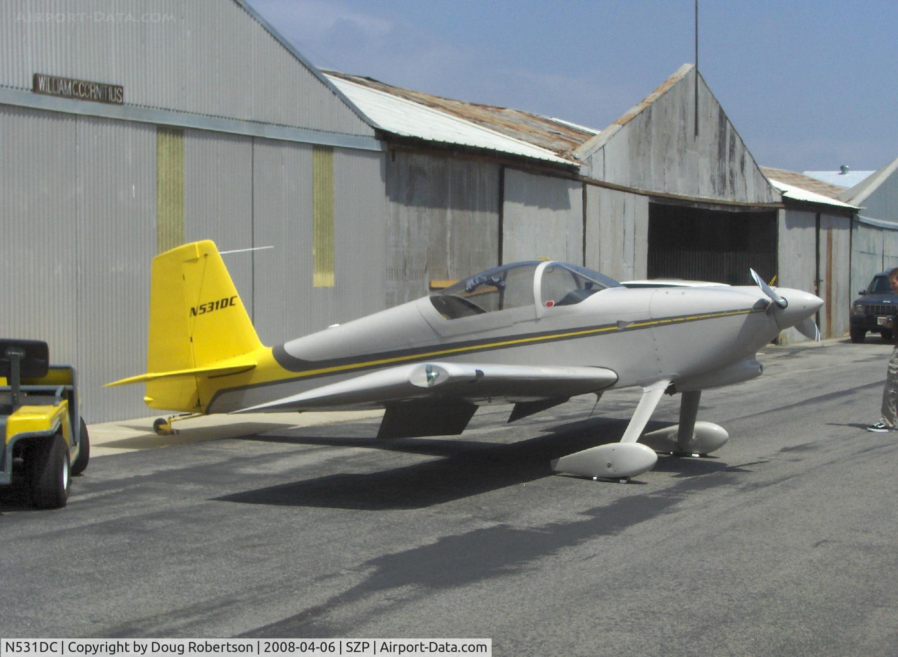 N531DC, 2007 Vans RV-7 C/N 72814, 2007 Simmons VAN's RV-7, Mattituck TMX IO-360 180 Hp