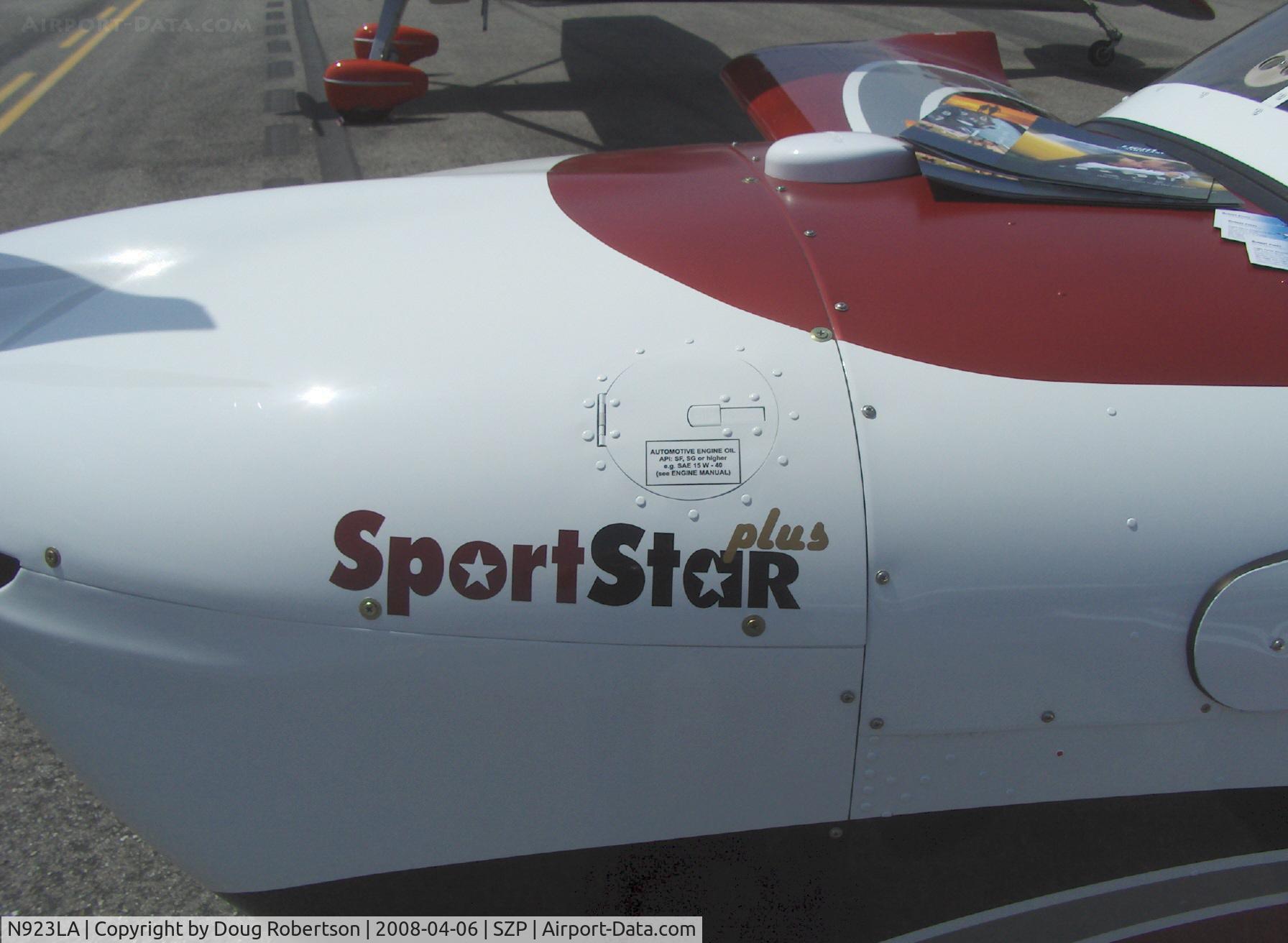 N923LA, 2007 Evektor-Aerotechnik Sportstar Plus C/N 20070923, 2007 Evektor-Aerotechnik SPORTSTAR PLUS, Rotax 912ULS 100 Hp