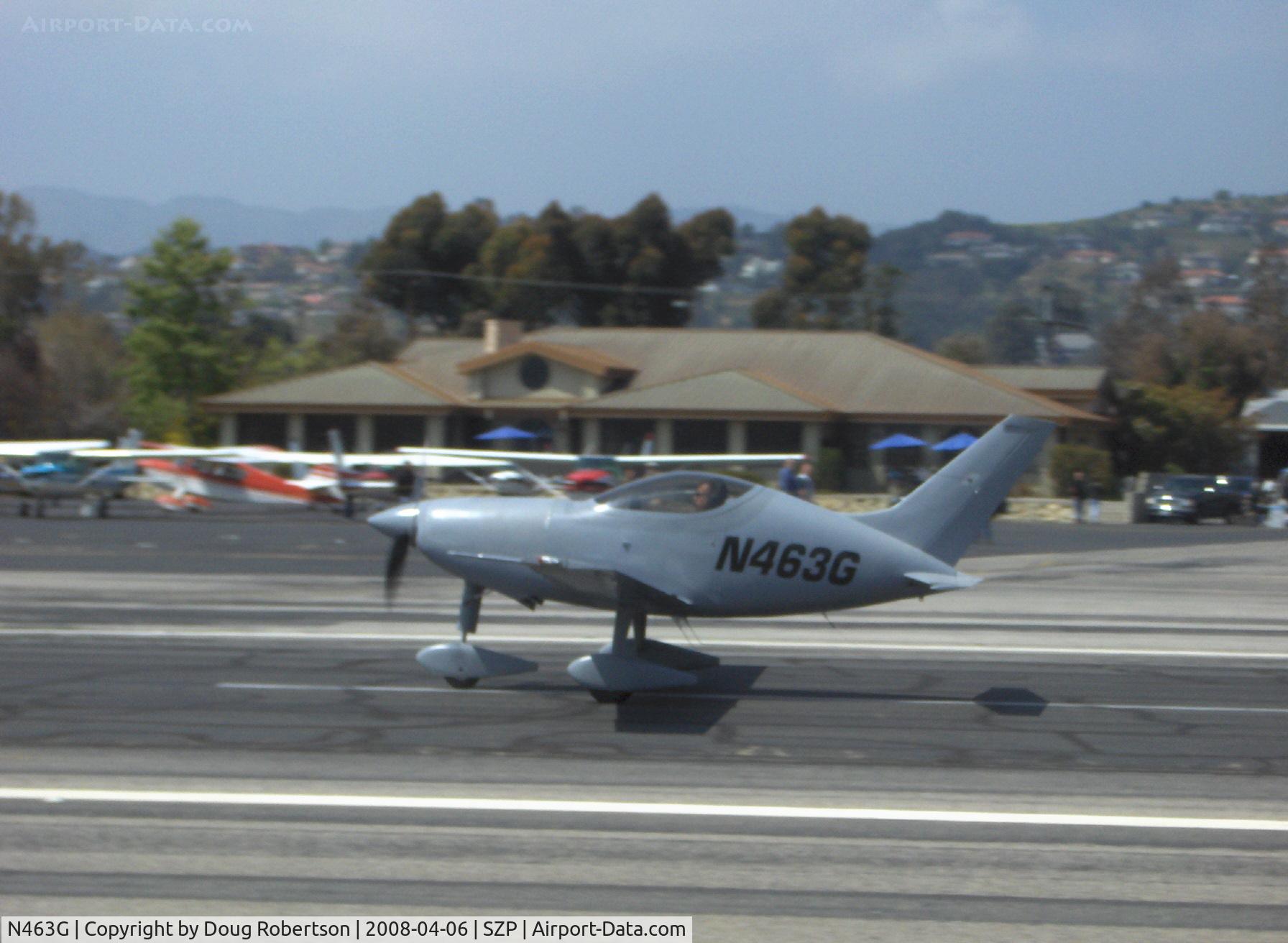 N463G, 2007 Questair Venture C/N 001, 2007 Griffin Special QUESTAIR VENTURE SPIRIT, Continental IO-550-G 310 Hp, one of just ten fixed gear QV SPIRIT version kits produced, takeoff roll Rwy 22