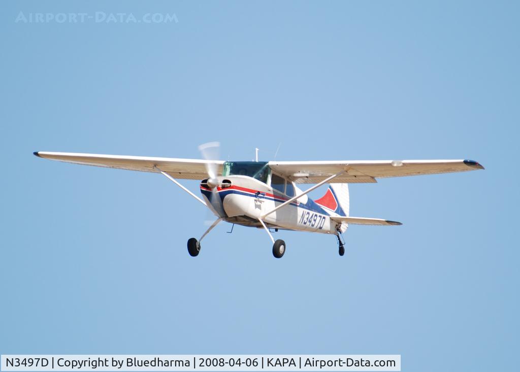 N3497D, 1955 Cessna 170B C/N 27040, Approach to 17L.