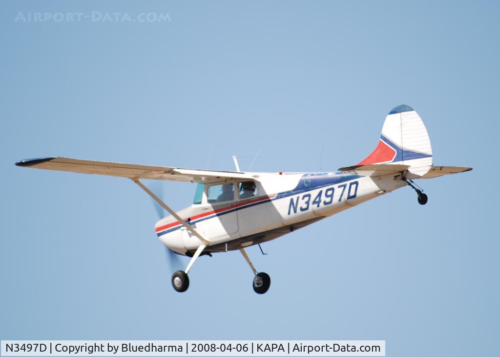 N3497D, 1955 Cessna 170B C/N 27040, Approach to 17L.