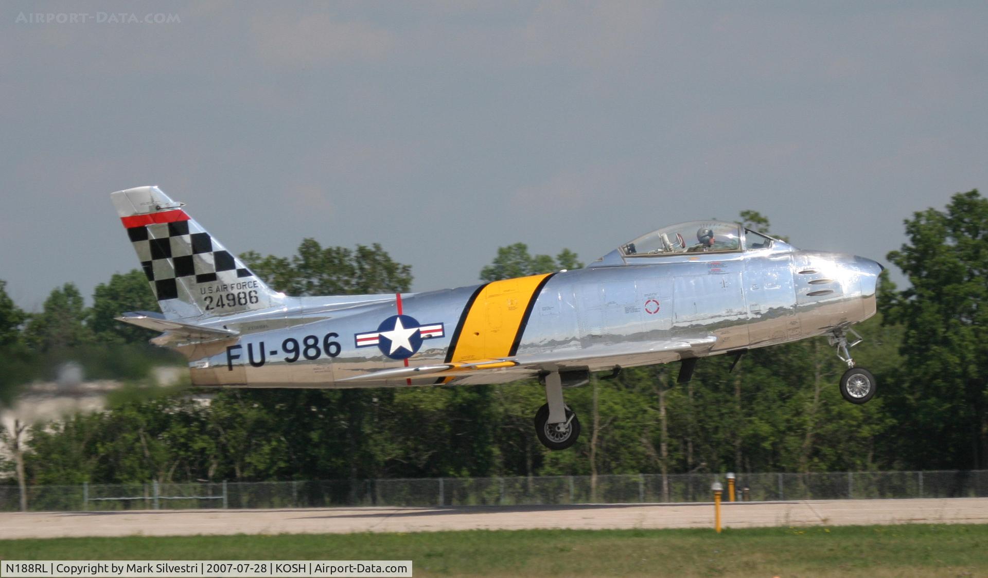 N188RL, 1952 North American F-86F Sabre C/N 191-682, Oshkosh 2007