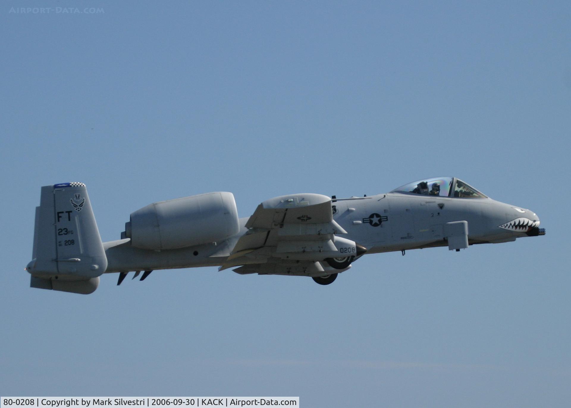 80-0208, 1980 Fairchild Republic A-10C Thunderbolt II C/N A10-0558, Nantucket 2006