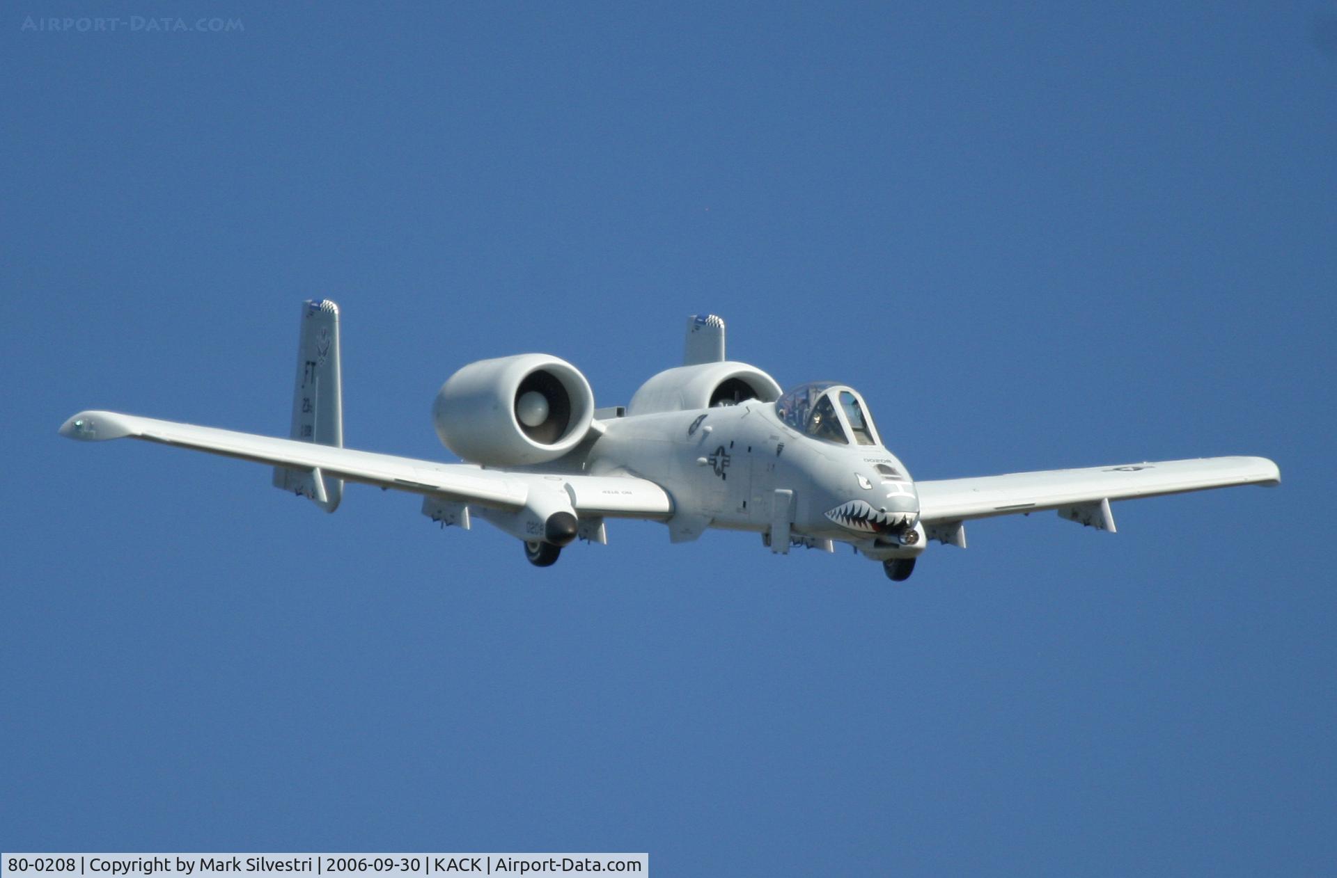 80-0208, 1980 Fairchild Republic A-10C Thunderbolt II C/N A10-0558, Nantucket 2006