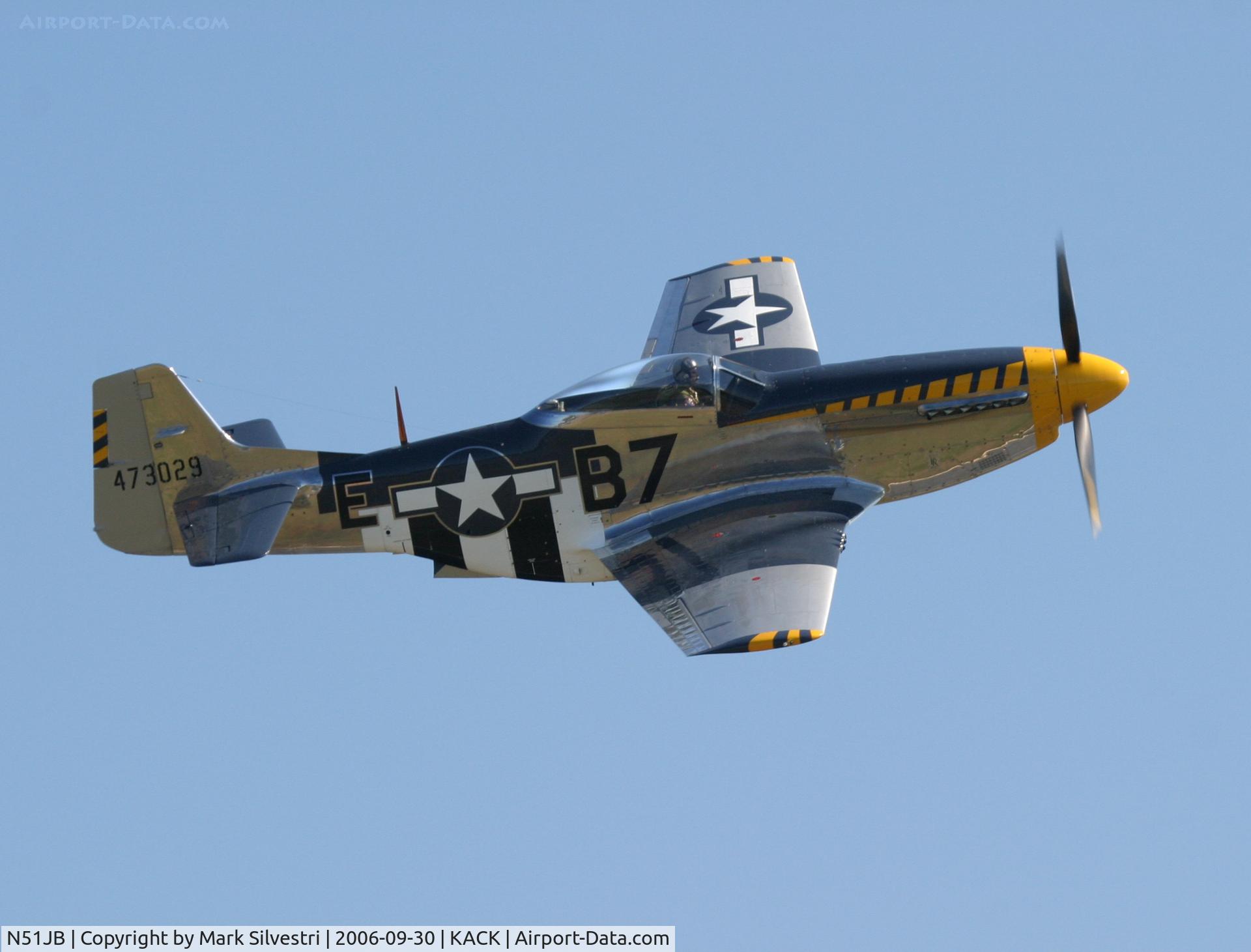 N51JB, 1944 North American P-51D Mustang C/N 122-39488, Nantucket Airshow 2006