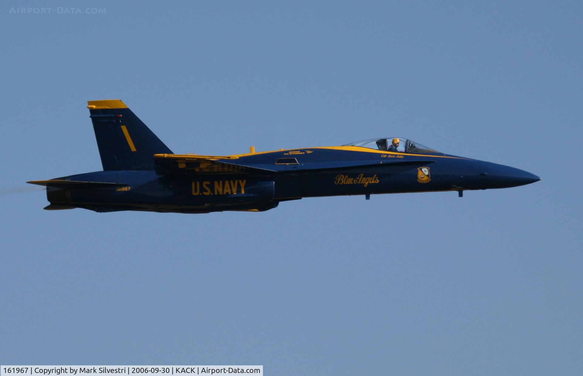 161967, McDonnell Douglas F/A-18A Hornet C/N 0183/A144, Nantucket Airshow 2007 - Blue Angel #1 