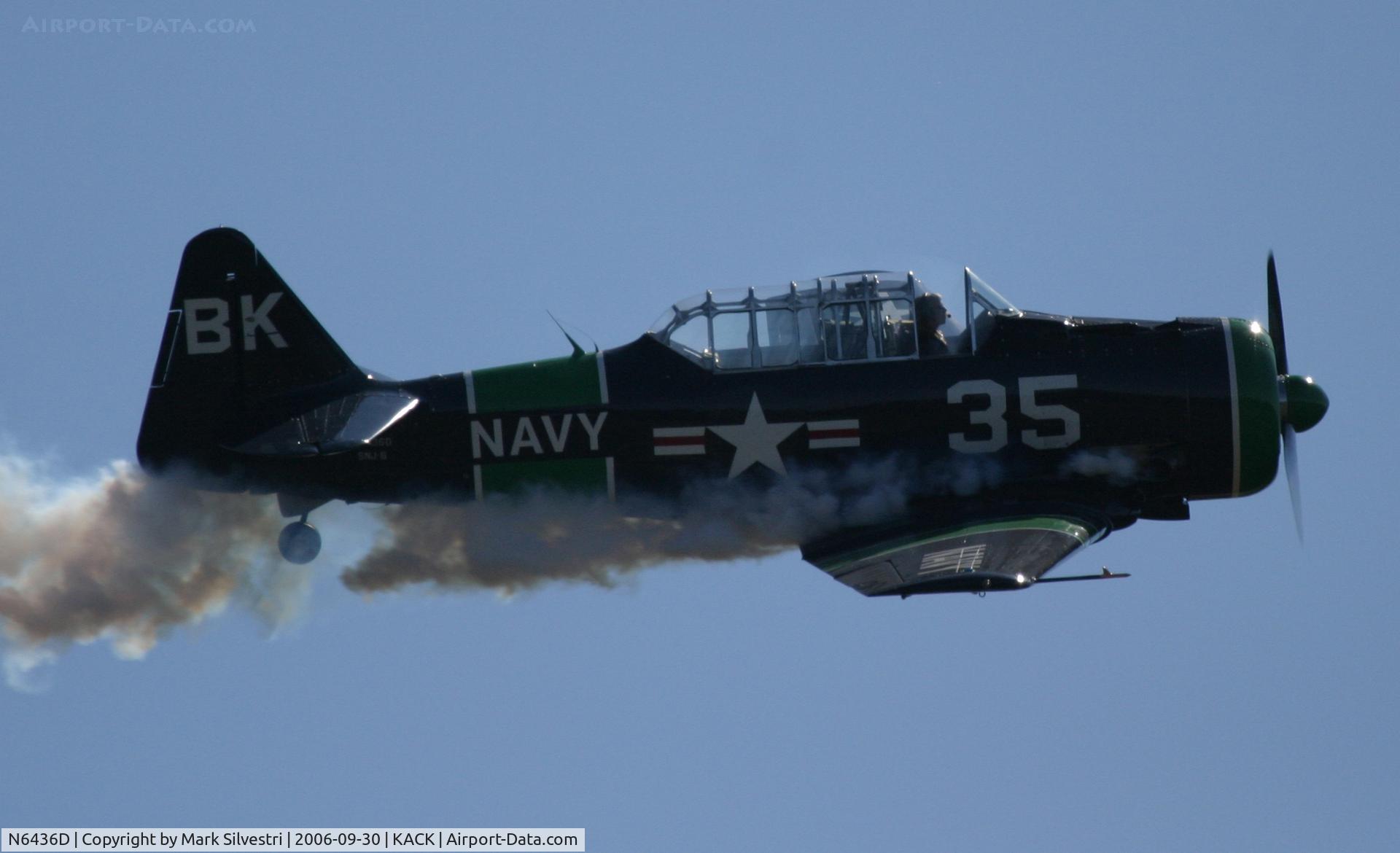 N6436D, 1958 North American SNJ-5 Texan C/N 88-16388, Nantucket Airshow 2006