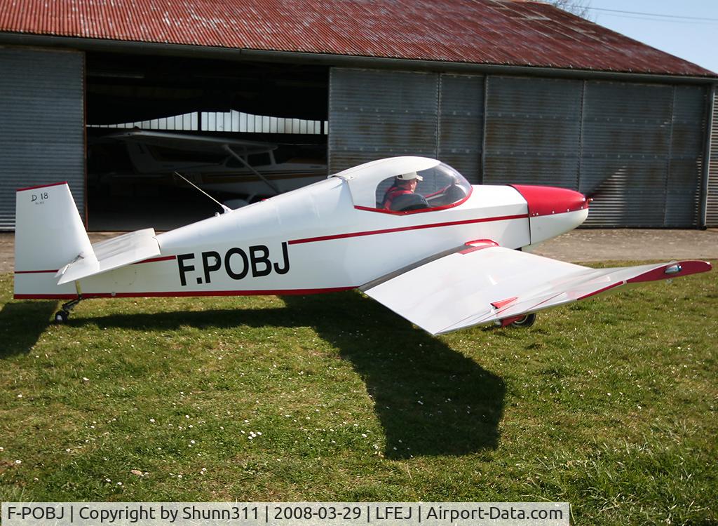F-POBJ, Jodel D-18 C/N 461, Ready to make a light flight over the airfield...