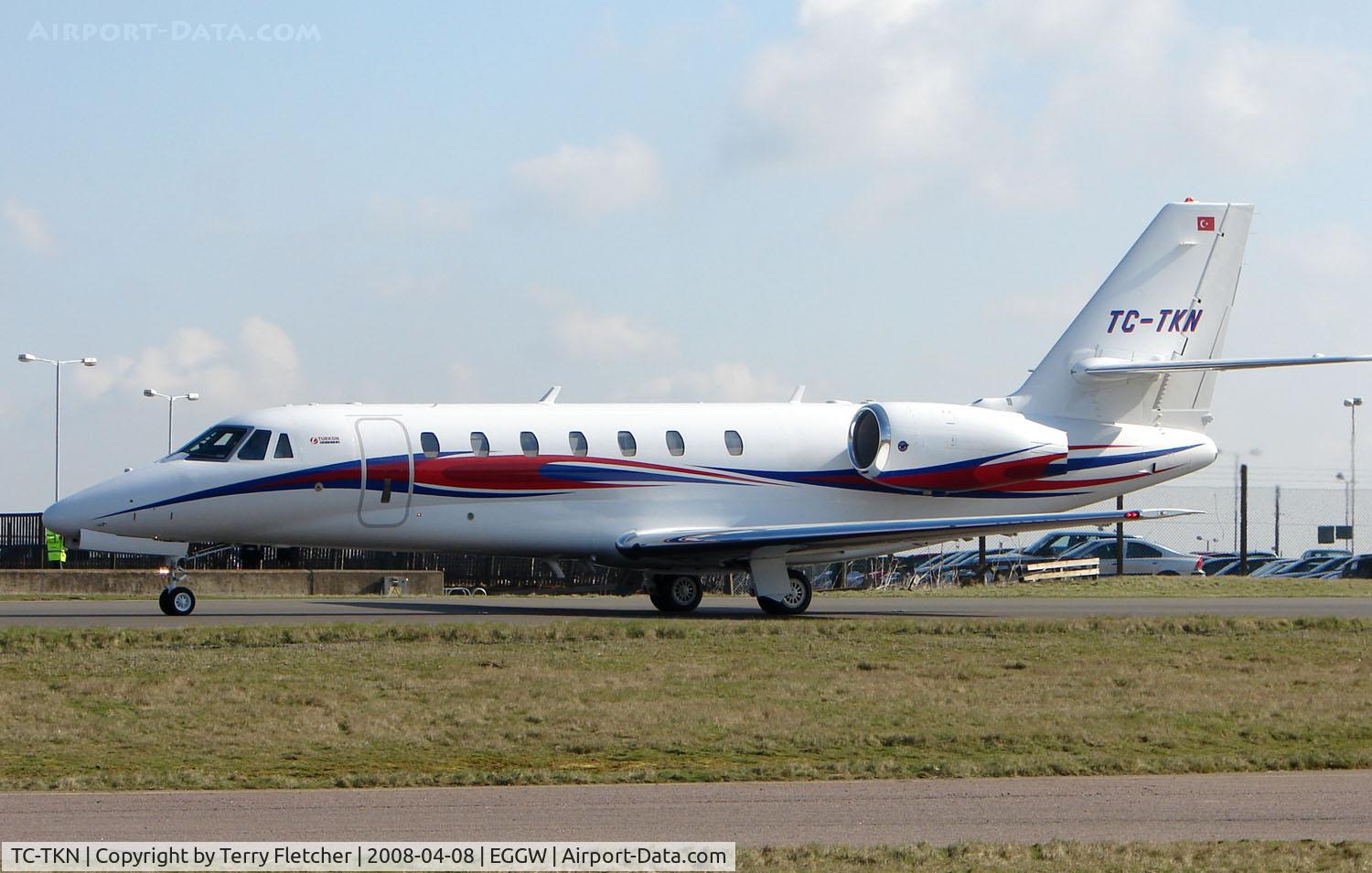 TC-TKN, 2007 Cessna 680 Citation Sovereign C/N 680-0174, Turkish Bizjet arrives for Chelsea v Fenerbache Soccer match