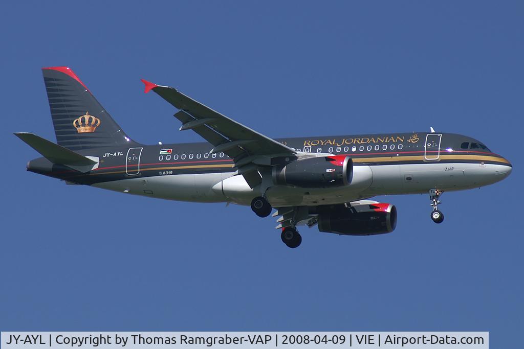 JY-AYL, 2008 Airbus A319-132 C/N 3428, Royal Jordanian Airbus A319