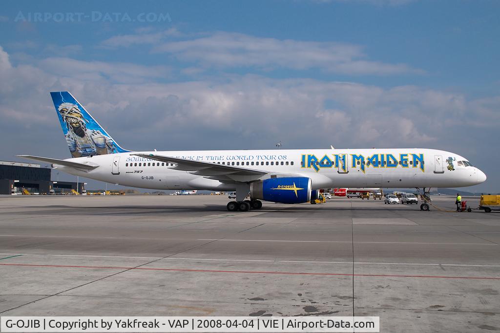 G-OJIB, 1989 Boeing 757-23A (SF) C/N 24292, Astraeus Boeing 757-200 in Iron Maiden colors