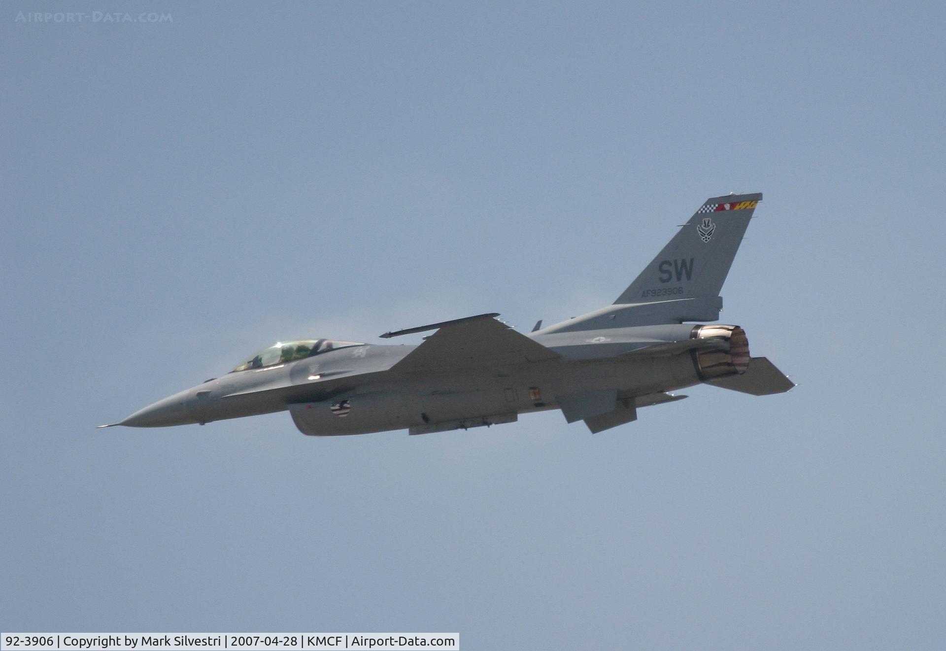92-3906, 1992 Lockheed F-16CJ Fighting Falcon C/N CC-148, MacDill AFB 2007