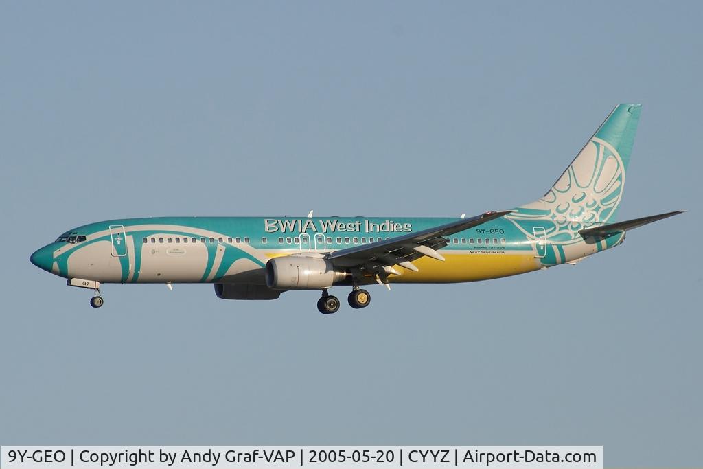 9Y-GEO, 1999 Boeing 737-8Q8 C/N 28225, BWIA 737-800