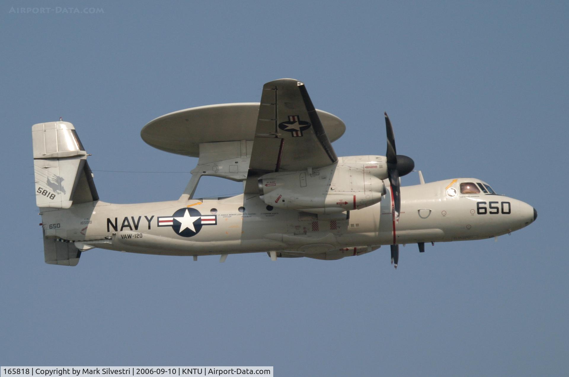 165818, 2000 Northrop Grumman E-2C Hawkeye C/N A189, Oceana NAS 2006