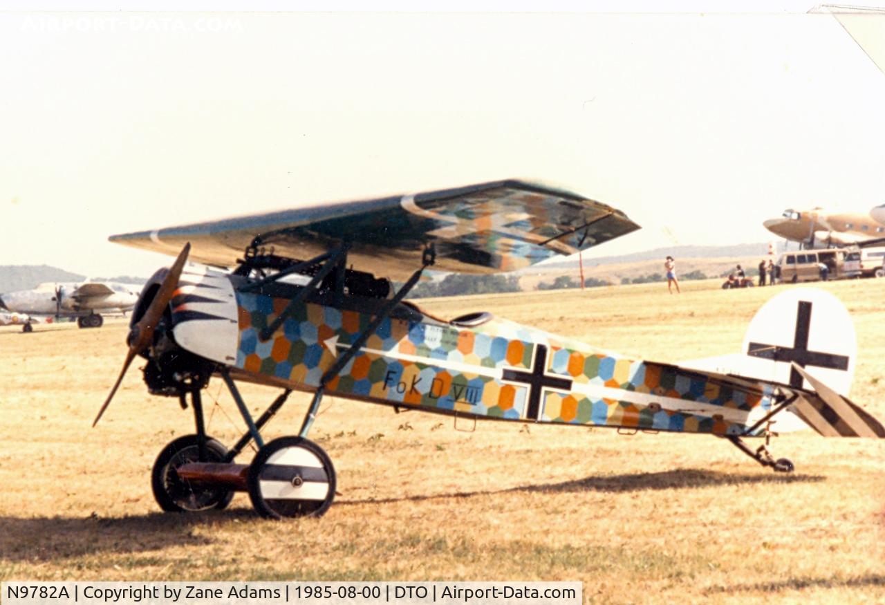 N9782A, 1978 Fokker D-VIII Replica C/N 72048, Fokker DVIII Replica