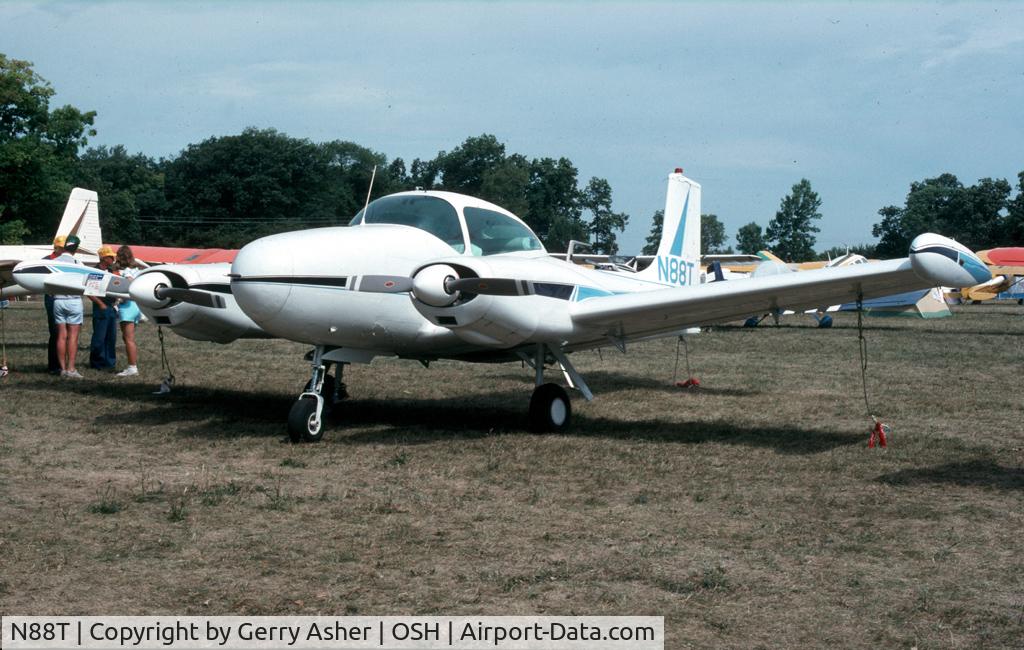 N88T, Temco D-16A Twin Navion C/N TTN-58 (NAV-4-1521), Taken at Oshkosh in the summer of '88.
