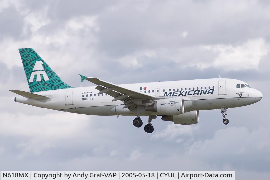 N618MX, 2001 Airbus A319-112 C/N 1618, Mexicana A319