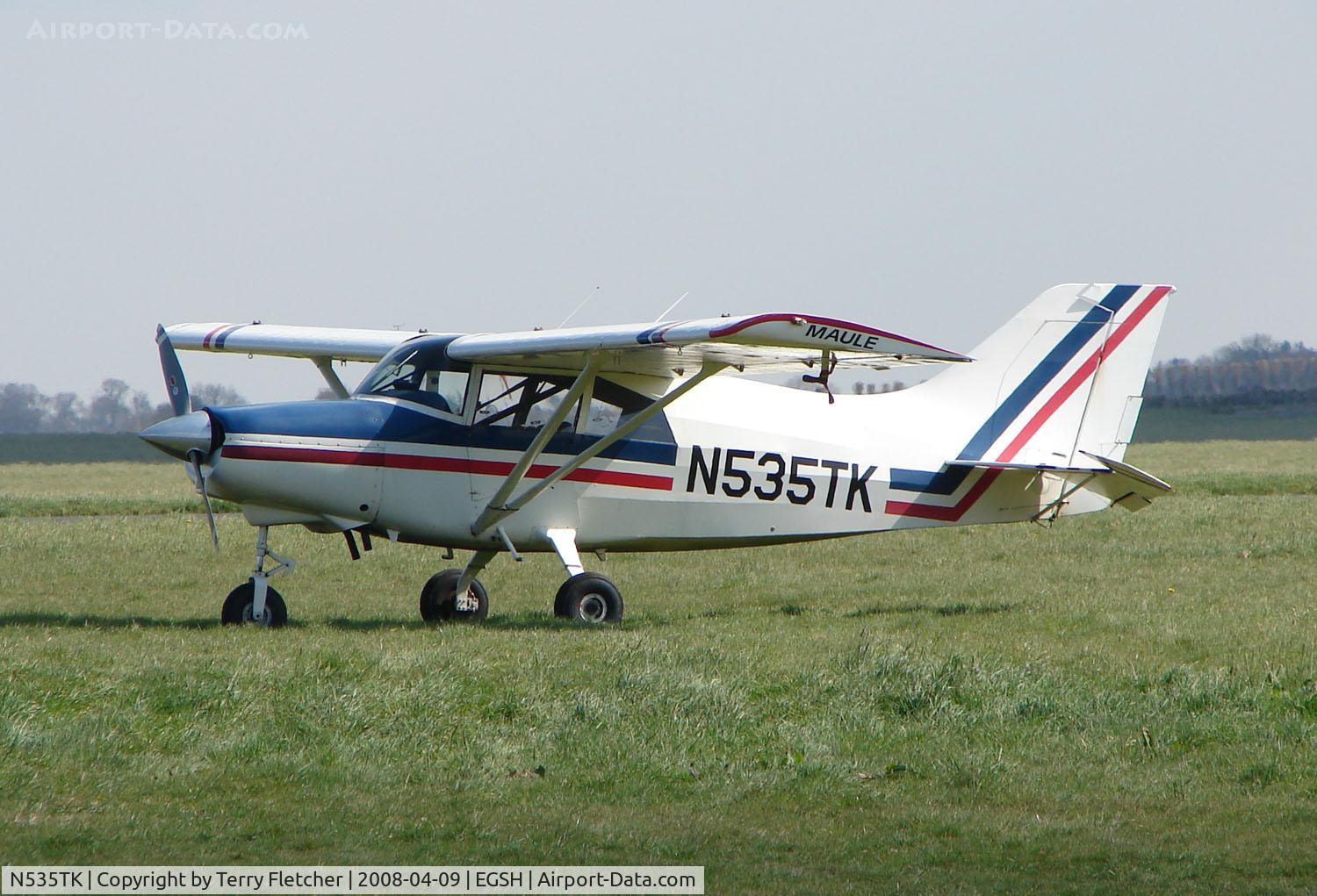 N535TK, 1991 Maule MXT-7-180 Star Rocket C/N 14025C, Maule Star Rocket at Norwich UK in April 2008