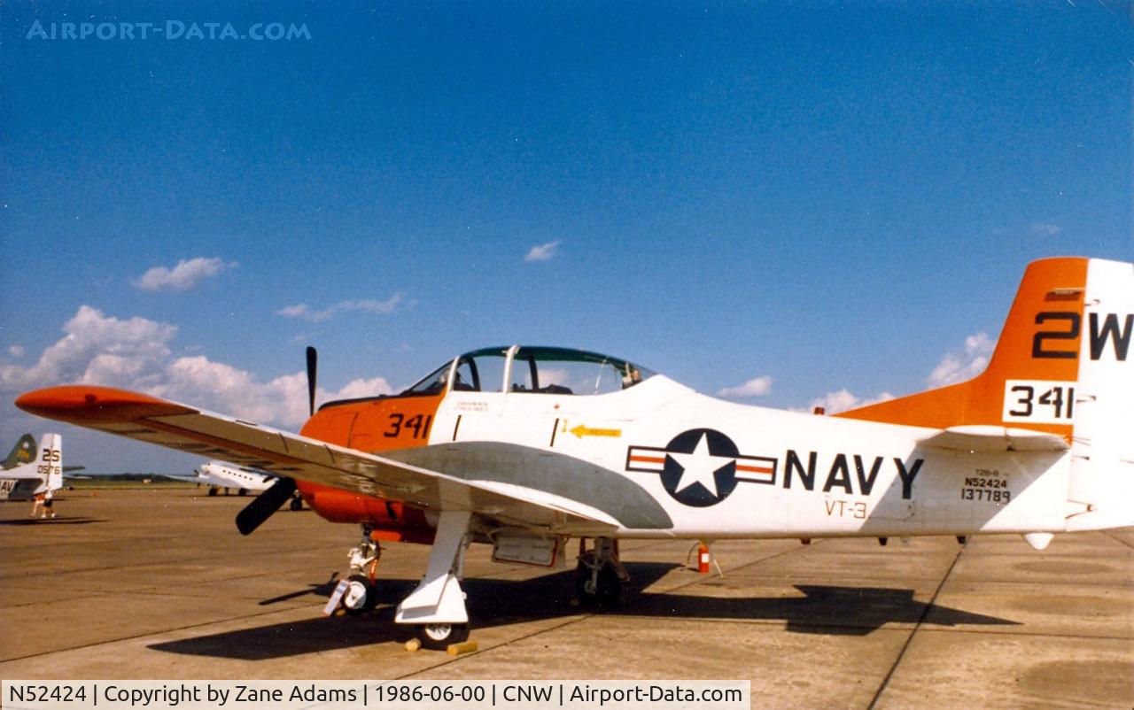 N52424, 1954 North American T-28B Trojan C/N 200-152 (137789), Texas Sesquicentennial Air Show 1986