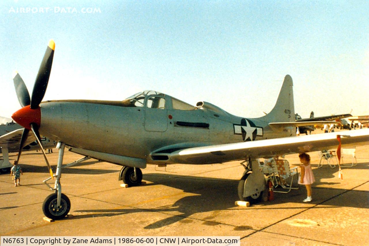 N6763, 1946 Bell P-63F Kingcobra C/N 296E1-1R, Texas Sesquicentennial Air Show 1986