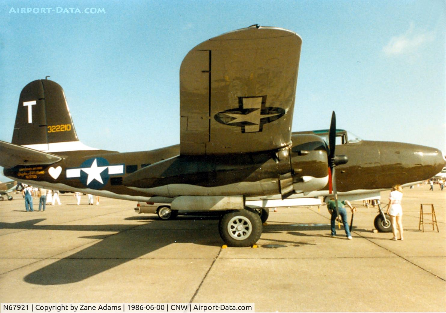 N67921, 1941 Douglas A-20G Havoc C/N 21857, Texas Sesquicentennial Air Show 1986