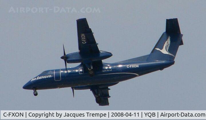C-FXON, 1989 De Havilland Canada DHC-8-102 Dash 8 C/N 183, On approach runway 30