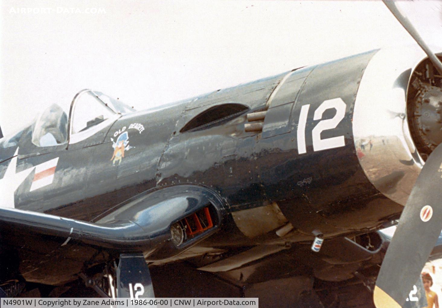 N4901W, 1951 Vought F4U-5NL Corsair C/N Not found (Bu124560), Texas Sesquicentennial Air Show 1986