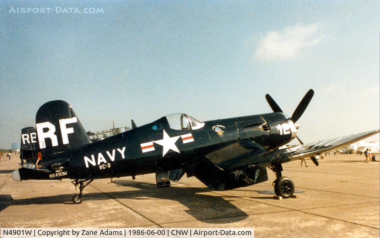 N4901W, 1951 Vought F4U-5NL Corsair C/N Not found (Bu124560), Texas Sesquicentennial Air Show 1986