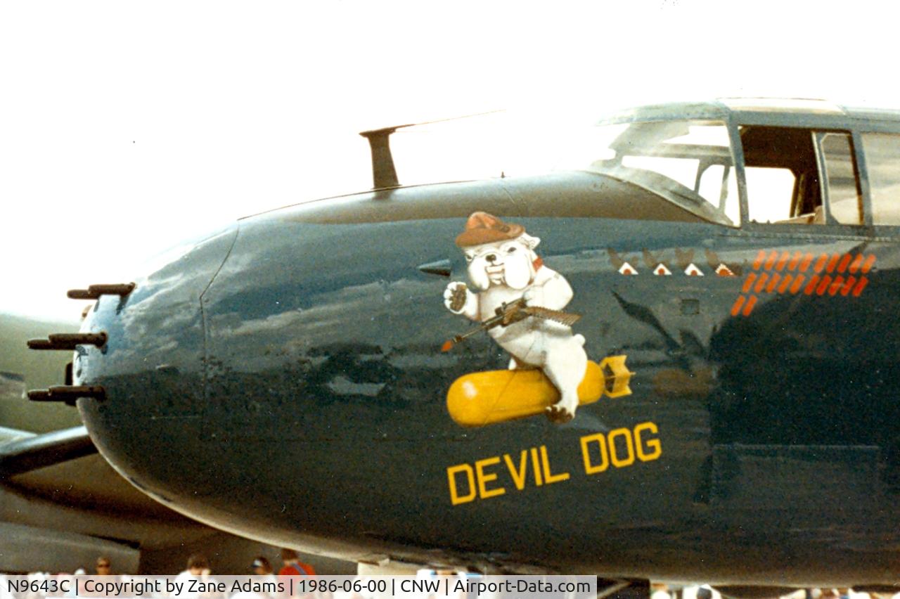 N9643C, 1944 North American B-25J Mitchell Mitchell C/N 108-47512, Texas Sesquicentennial Air Show 1986