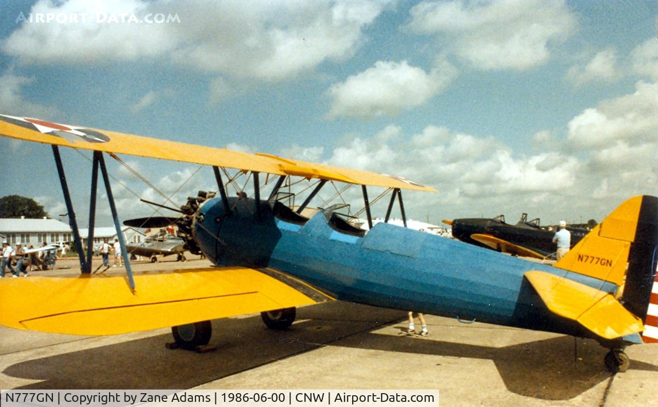 N777GN, 1940 Boeing A75N1(PT17) C/N 75-5428, Texas Sesquicentennial Air Show 1986